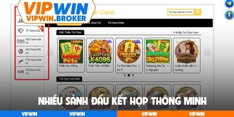 Nhiều sảnh đấu kết hợp thông minh