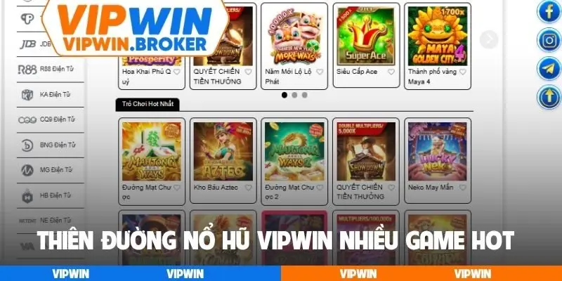 Thiên đường nổ hũ VIPWIN nhiều game hot